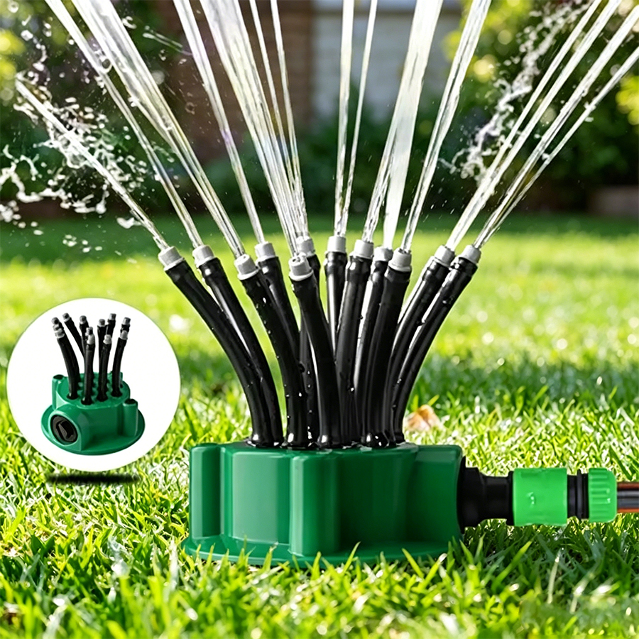 Smart Garden Sprinkler - 360° Automatic Rotating Garden Sprinkler Multi-Nozzle