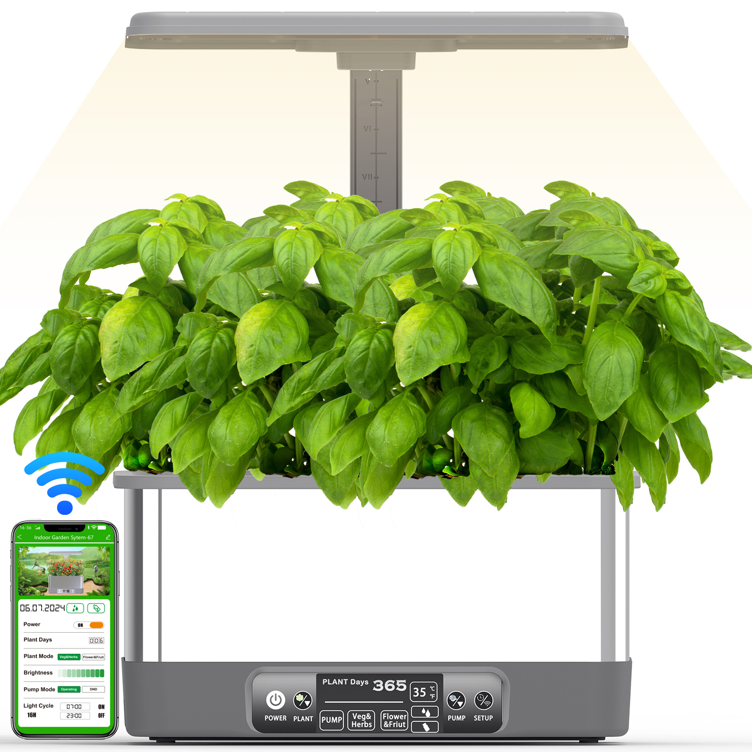 Smart Garden Herb - Hydroponics Growing System Kits,APP&WiFi 8/Pods Smart