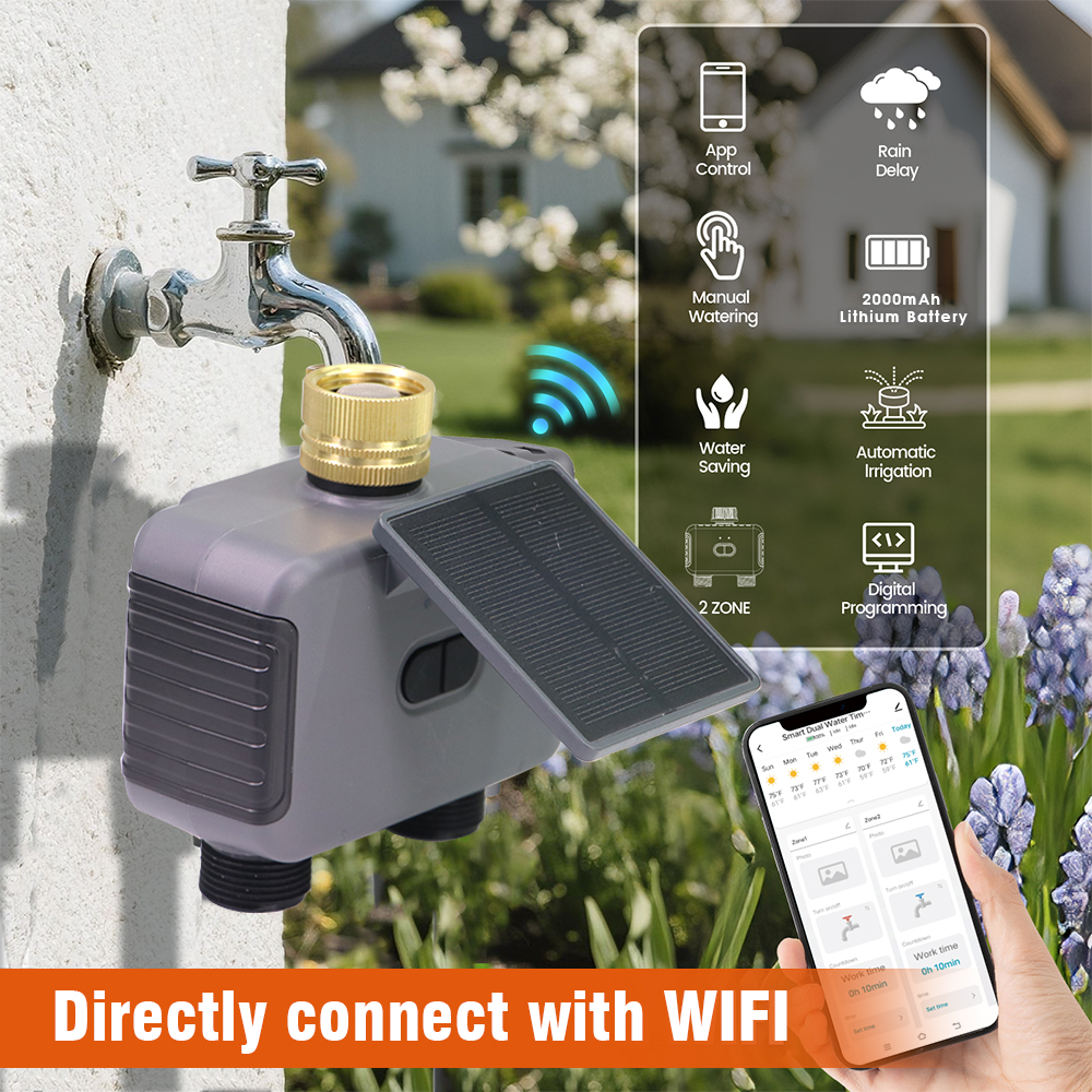 Tuay Smart Solar 2-Zone Wateri - Smart Garden Tap avaliação e preço