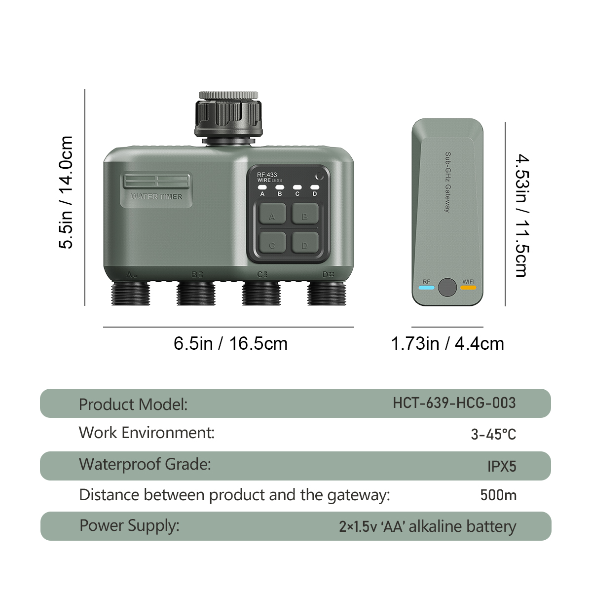 Tuya Wifi+RF433  Automatic Wat - Smart Garden Iot avaliação e preço