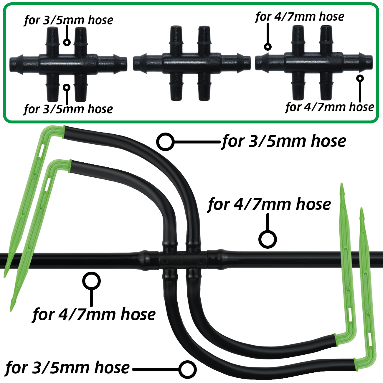 KESLA Garden 4/7mm to 3/5mm Ho - Smart Garden Sprinkler avaliação e preço