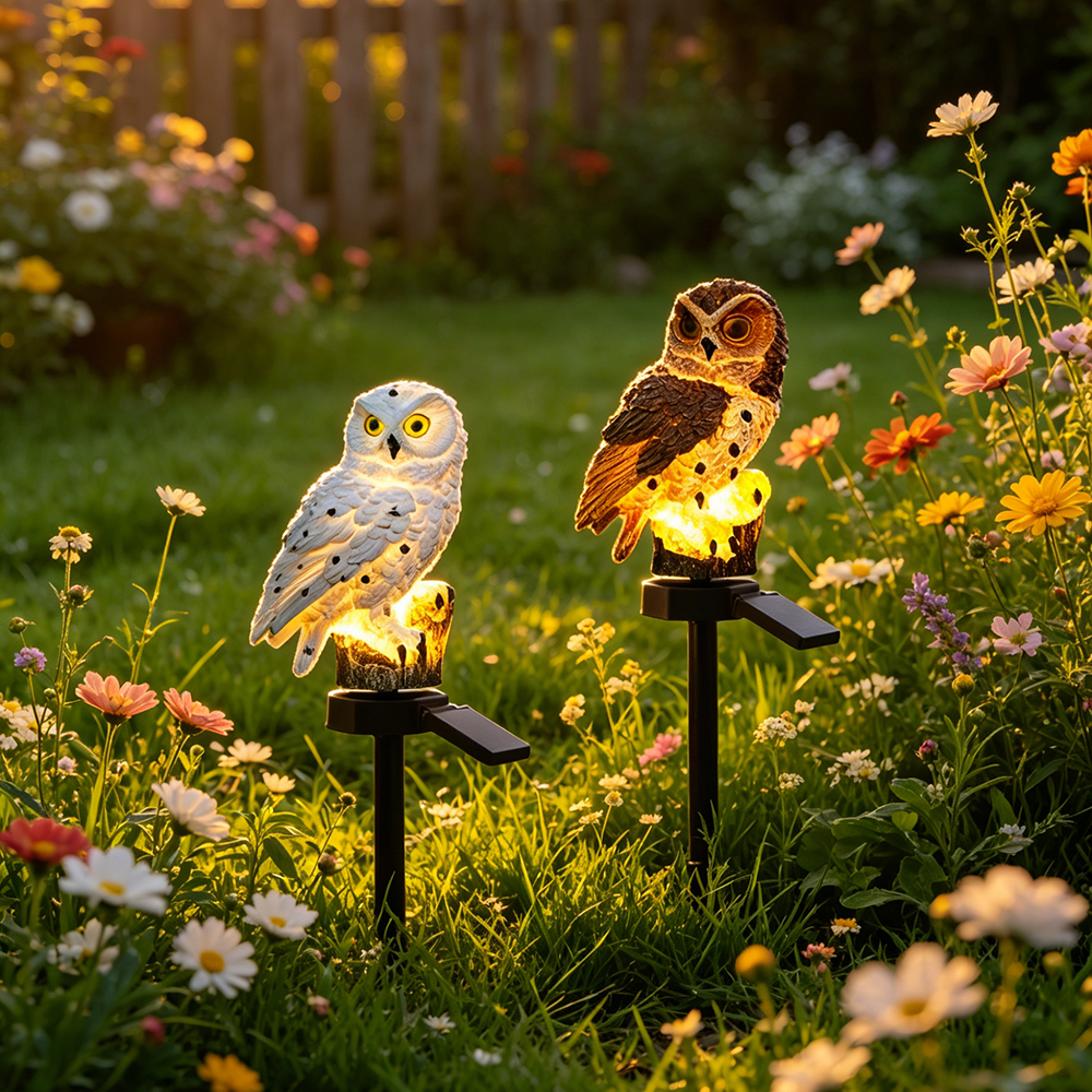 Owl Solar Light, Resin Owl Gro - Smart Garden Lamp avaliação e preço
