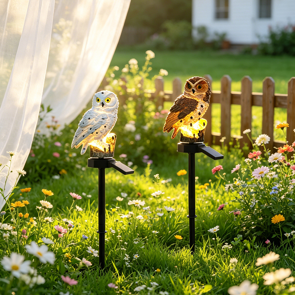 Owl Solar Light, Resin Owl Gro - Smart Garden Lamp avaliação e preço