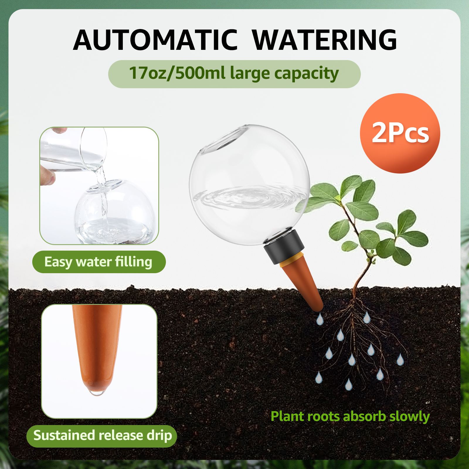 2/4Pcs 500ML Automatic Drip Ir - Smart Garden Sprinkler avaliação e preço