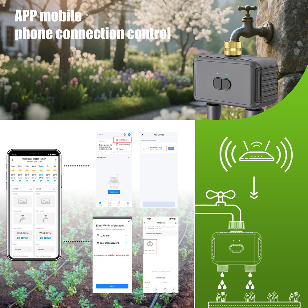 Wifi Automatic Water Timer Dua - Smart Garden Iot avaliação e preço