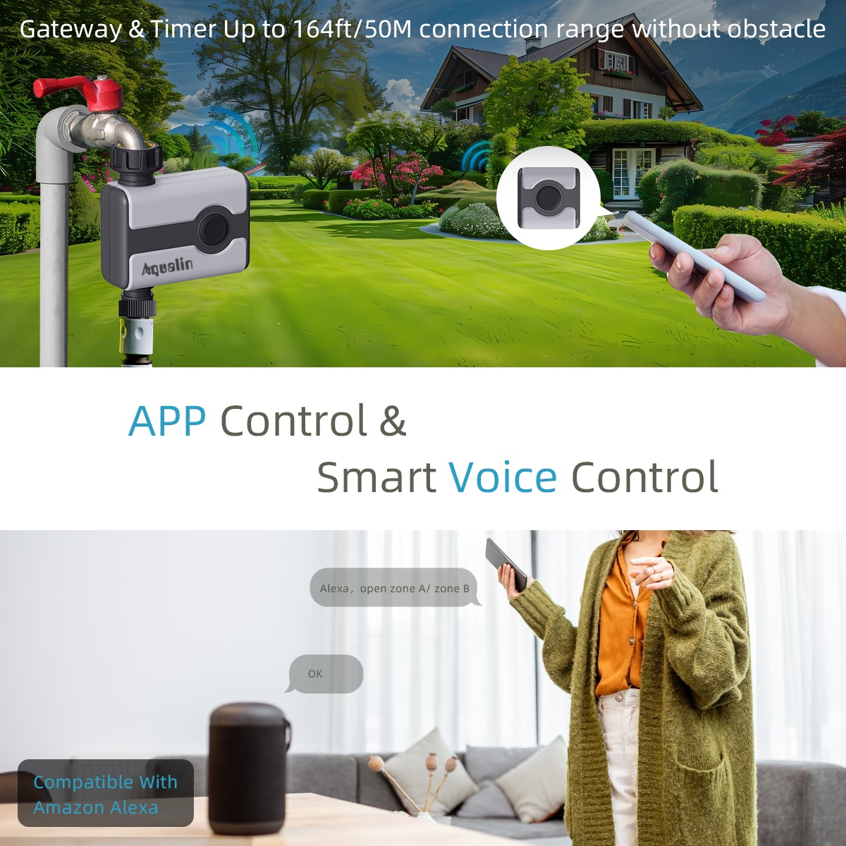 Aqualin WiFi Water Timer Tuya  - Smart Garden Iot avaliação e preço