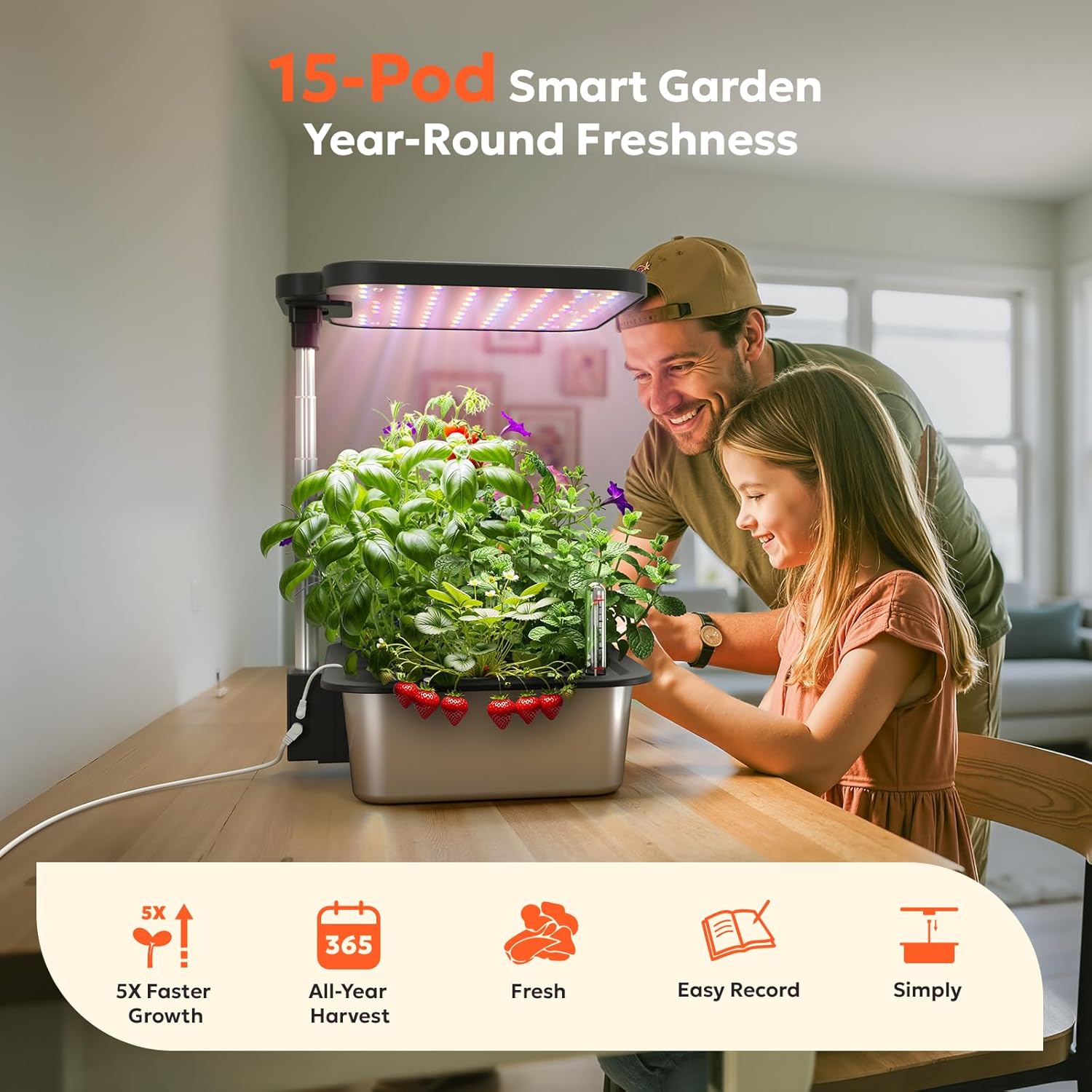 15-Pod Smart Hydroponics Growi - Smart Garden Herb avaliação e preço