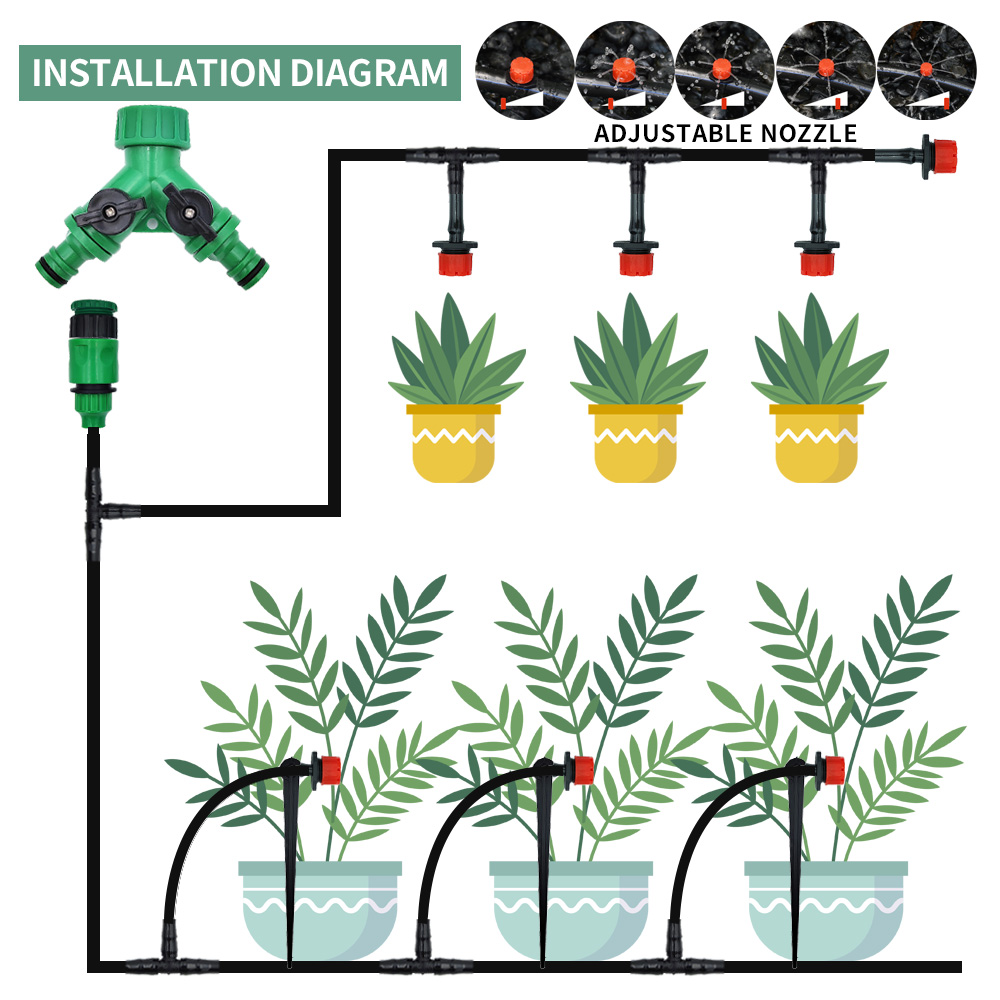 Greenhouse 15M-30M DIY Drip Ir - Smart Garden Sprinkler avaliação e preço