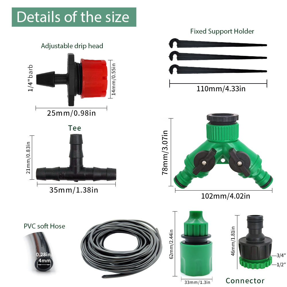 Greenhouse 15M-30M DIY Drip Ir - Smart Garden Sprinkler avaliação e preço