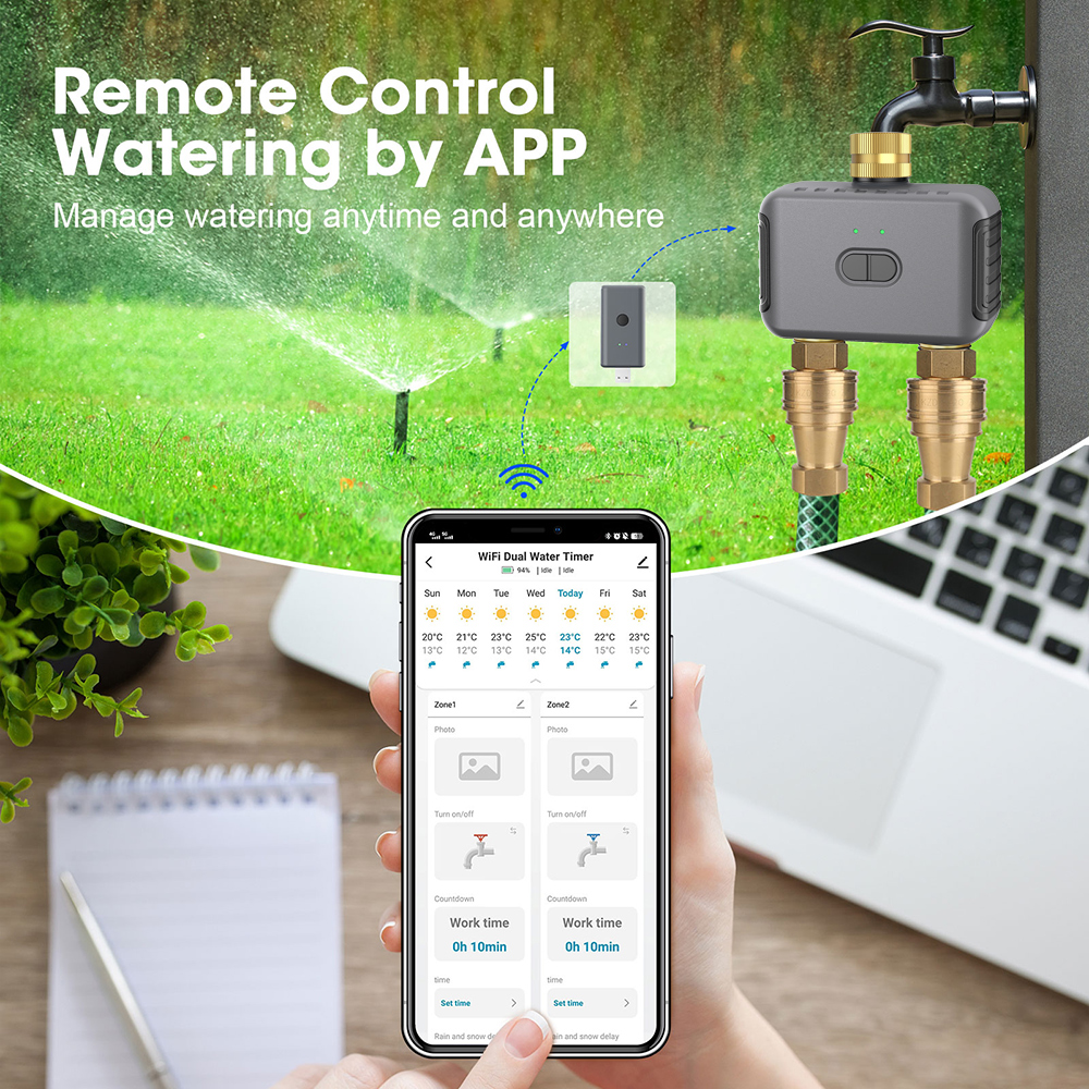 2-Outlet Tuya Smart Automatic  - Smart Garden Iot avaliação e preço