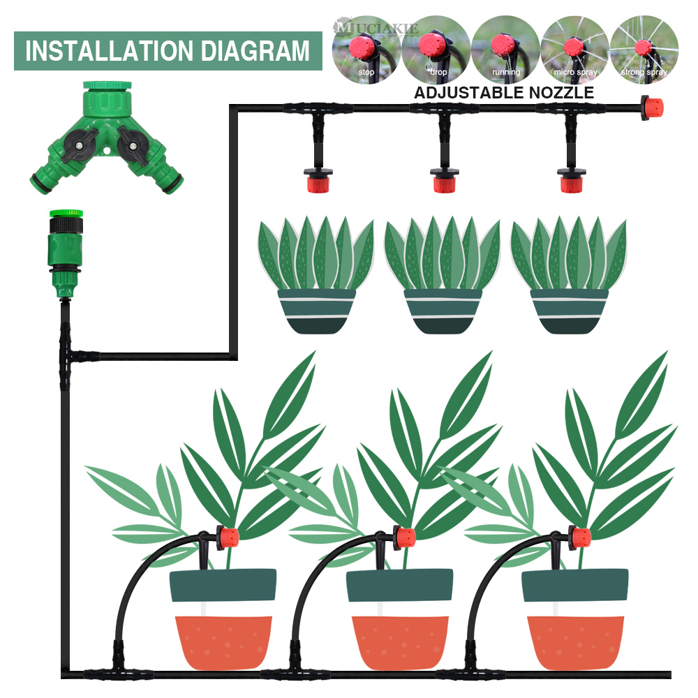 50-5M 1/4'' Hose Adjustable Dr - Smart Garden Sprinkler avaliação e preço