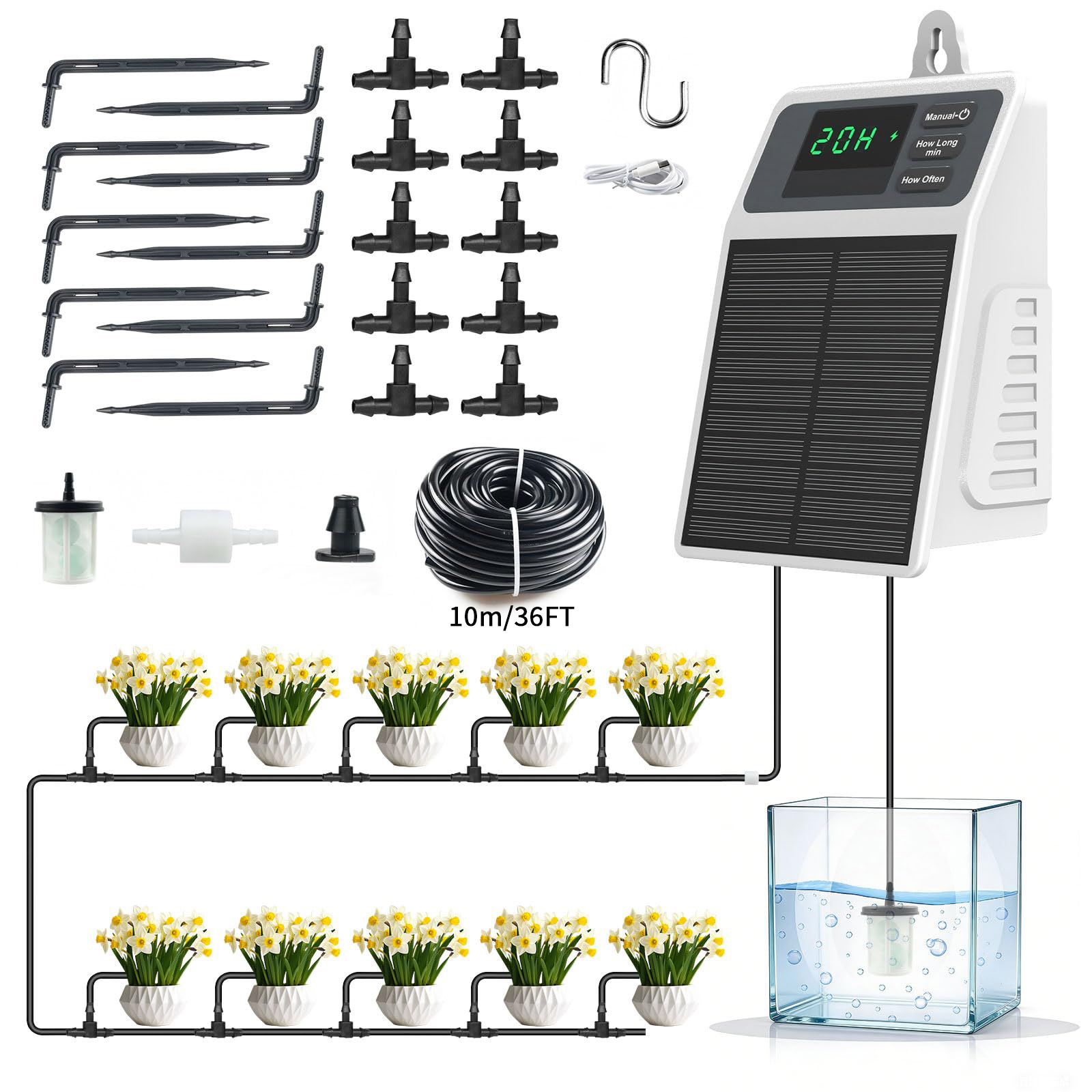 Upgraded Solar Drip Irrigation - Smart Garden Sprinkler avaliação e preço