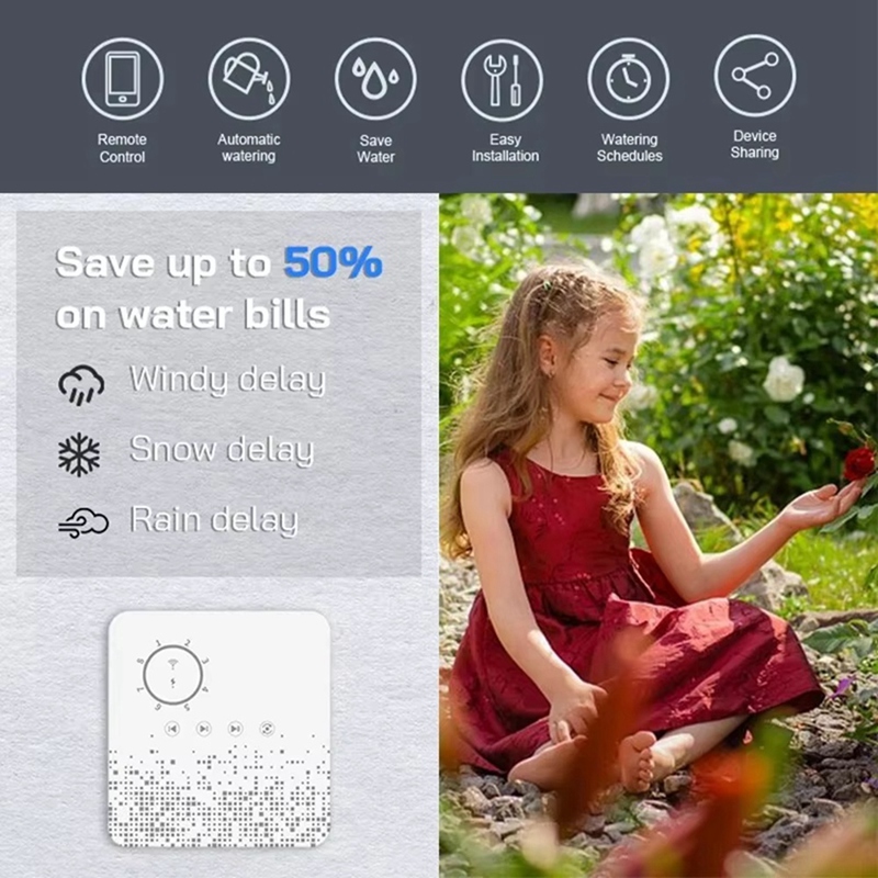 Tuya WiFi Smart Sprinkler Cont - Smart Garden Sprinkler avaliação e preço