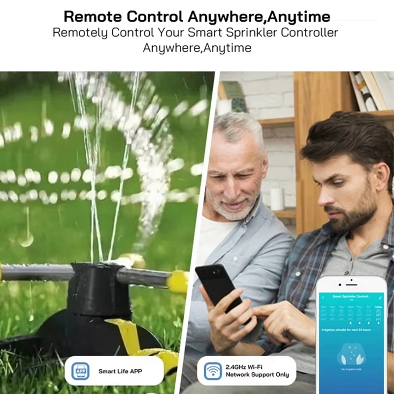 Tuya WiFi Smart Sprinkler Cont - Smart Garden Sprinkler avaliação e preço