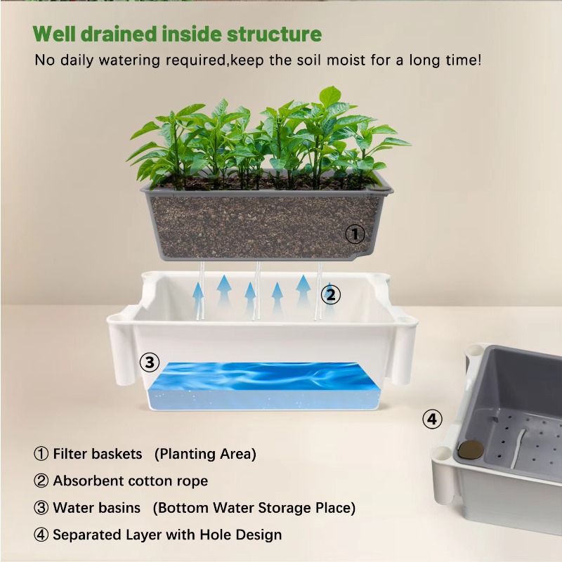 Modern Style Rectangle Indoor  - Smart Garden Herb avaliação e preço
