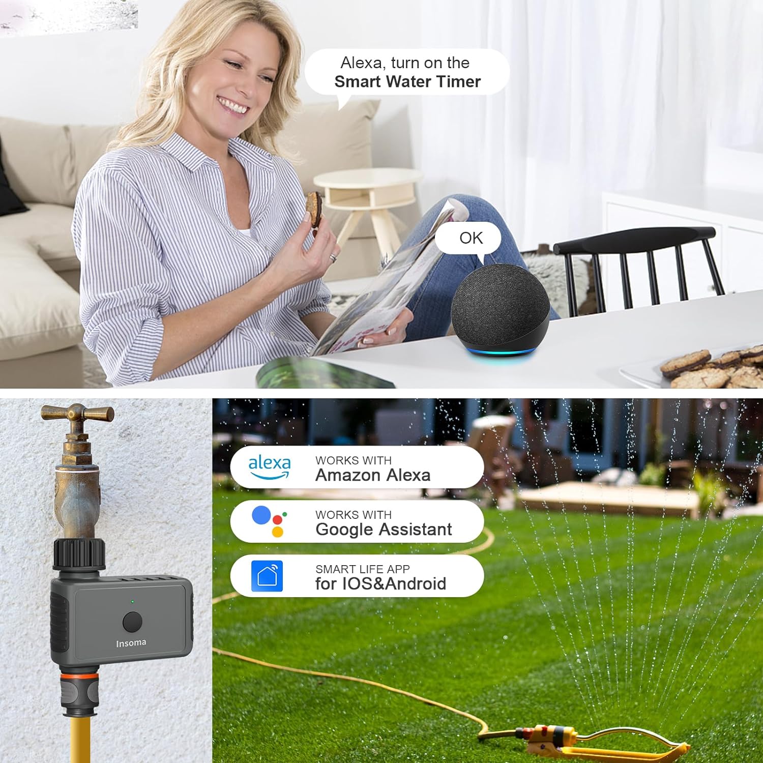 Insoma Wifi Automatic Sprinkle - Smart Garden Iot avaliação e preço