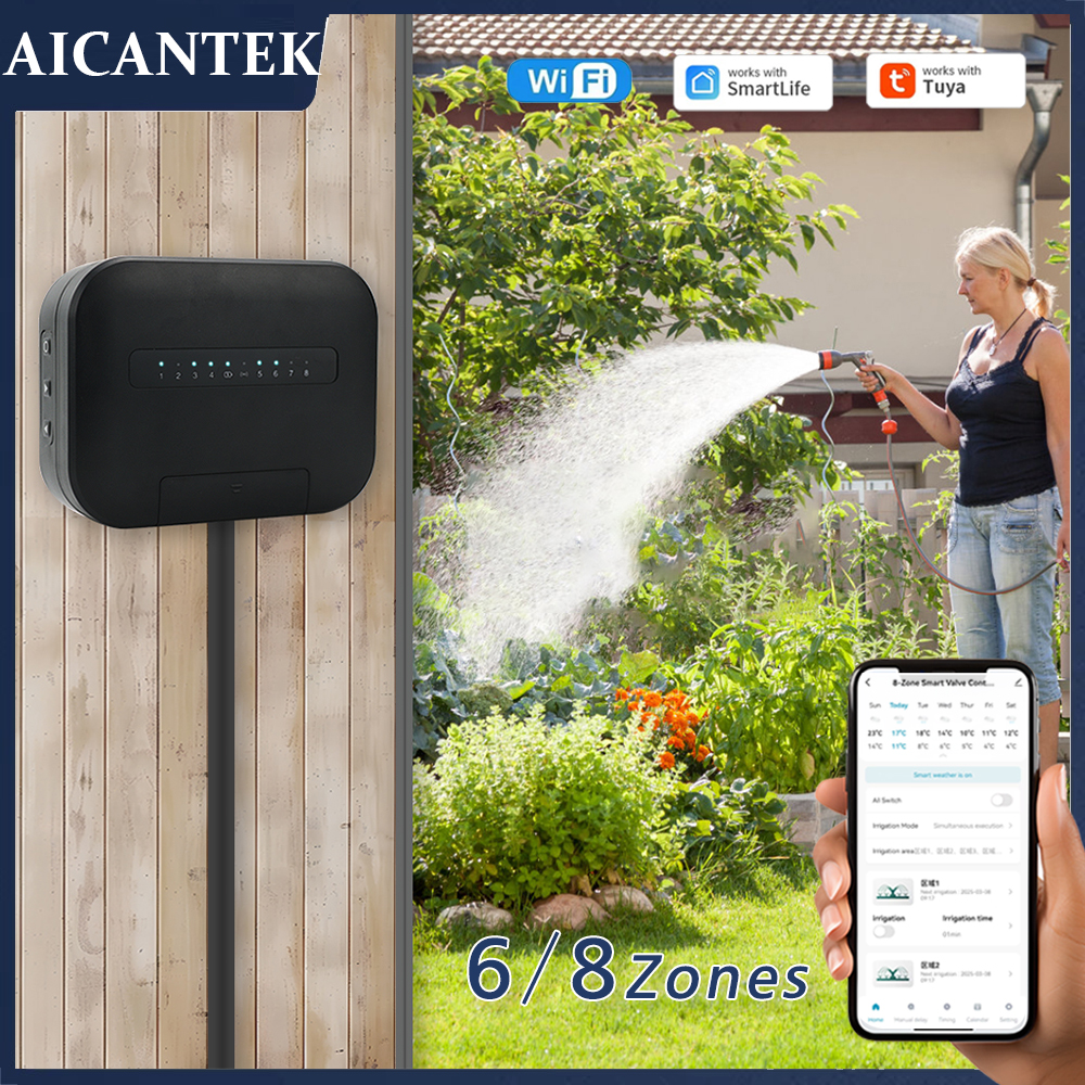 8 Zones Wifi Tuya Smart Garden - Smart Garden Sprinkler avaliação e preço