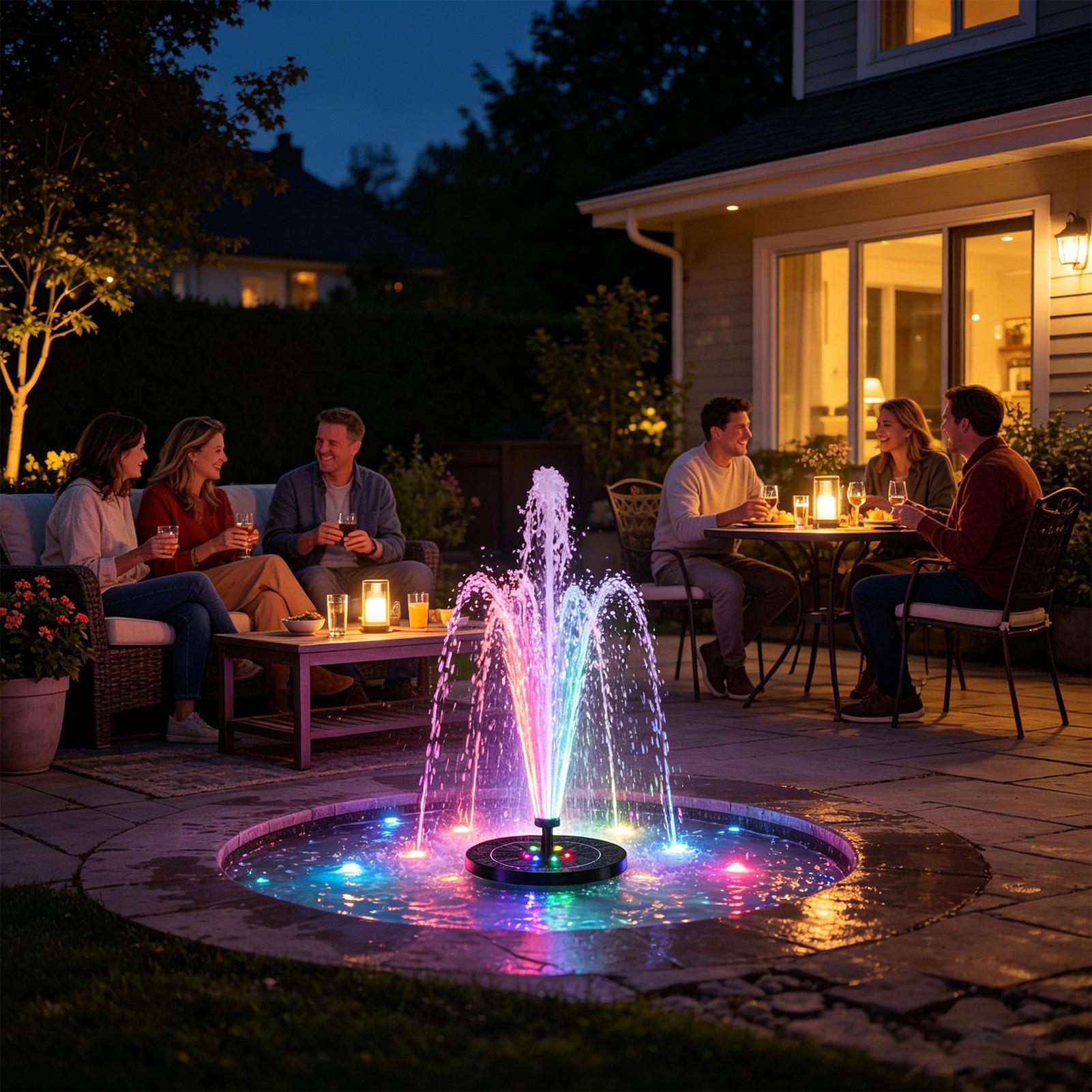 Floating Solar Bird Bath Fount - Smart Garden Lamp avaliação e preço