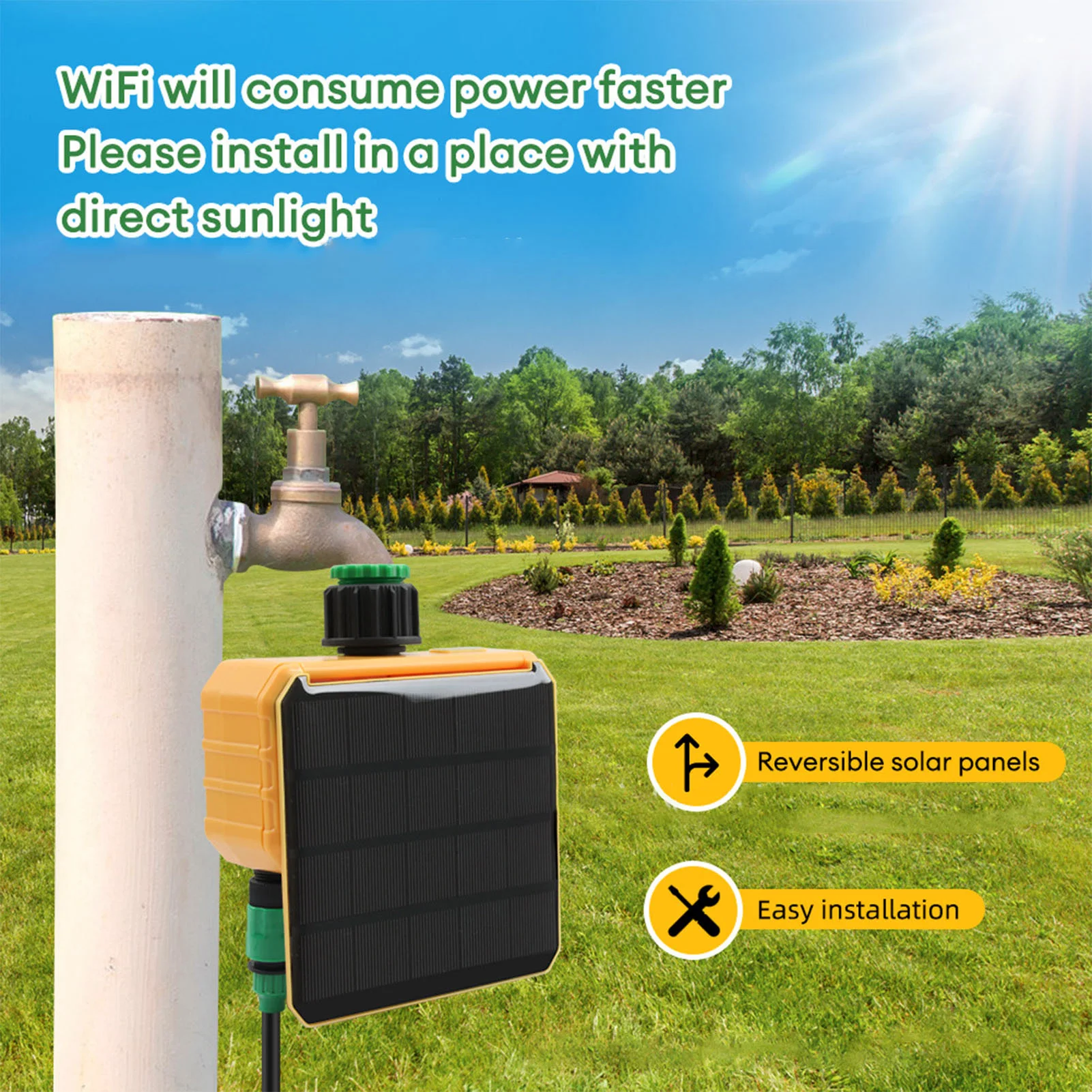 Solar WiFi Smart Irrigation Ti - Smart Garden Sprinkler avaliação e preço