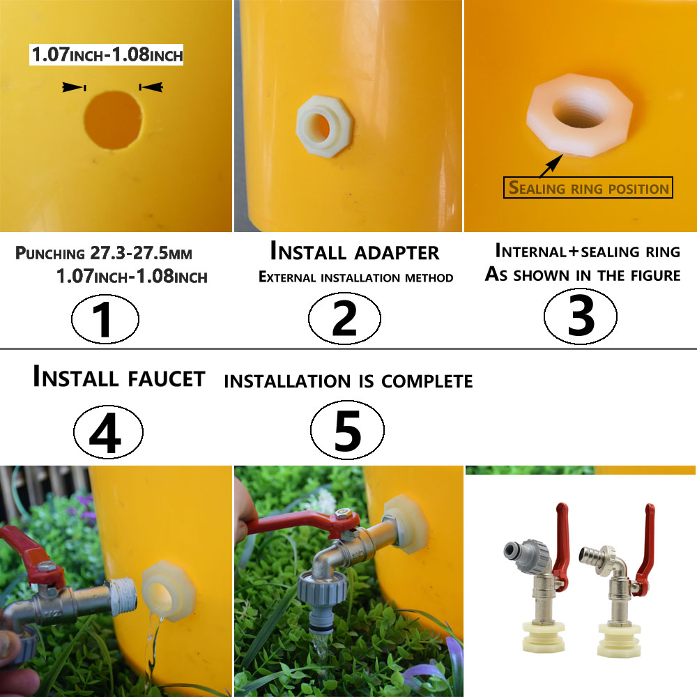 IBC Tank Tap Adapter Nipple S6 - Smart Garden Tap avaliação e preço