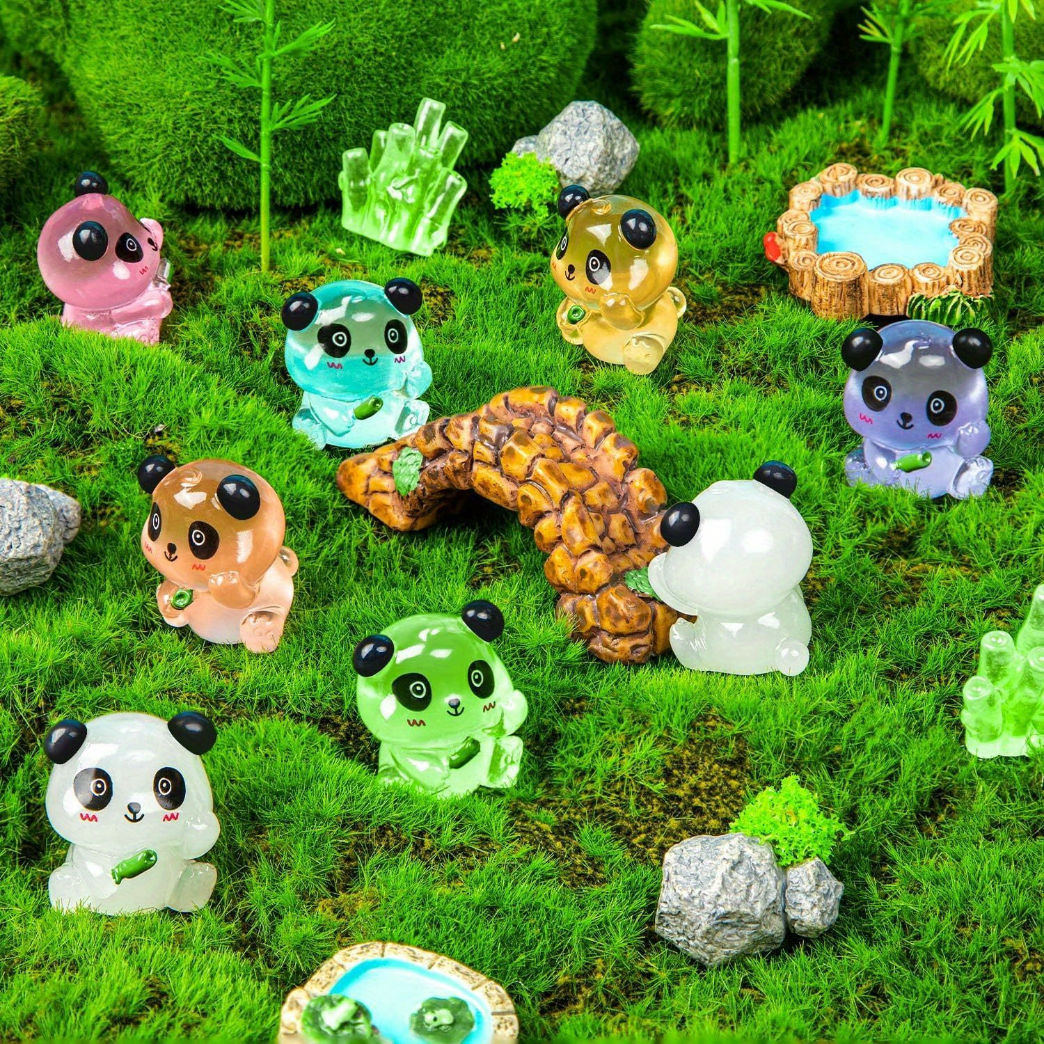 7 Miniature Glowing Resin Pand - Smart Garden Mini avaliação e preço