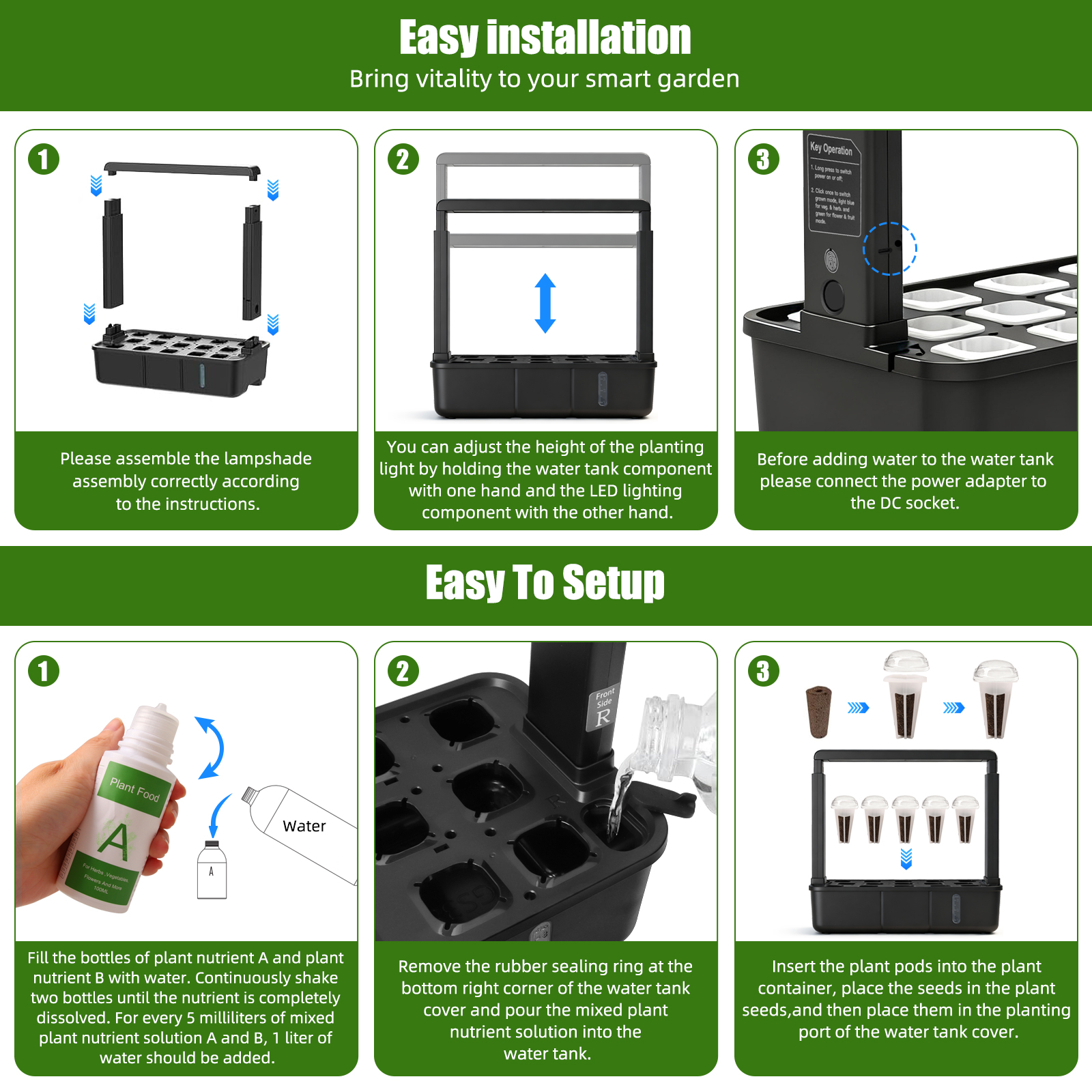 【Hot】15-Pods Indoor Hydroponic - Smart Garden Herb avaliação e preço